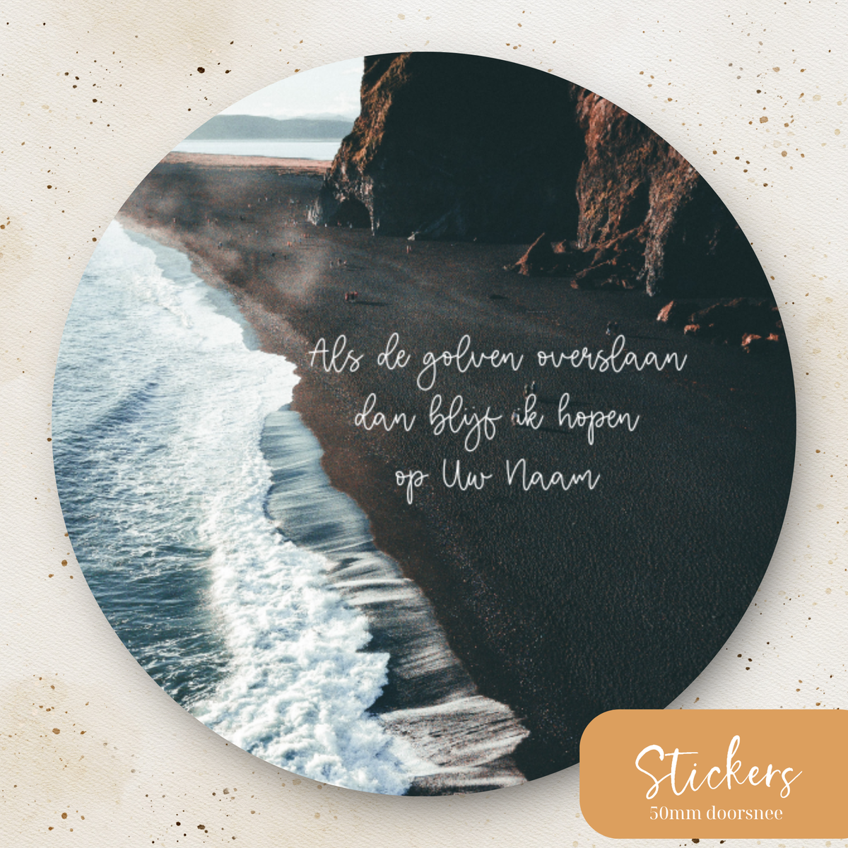 Stickers ''Als de golven'' || 9 stuks || 50mm
