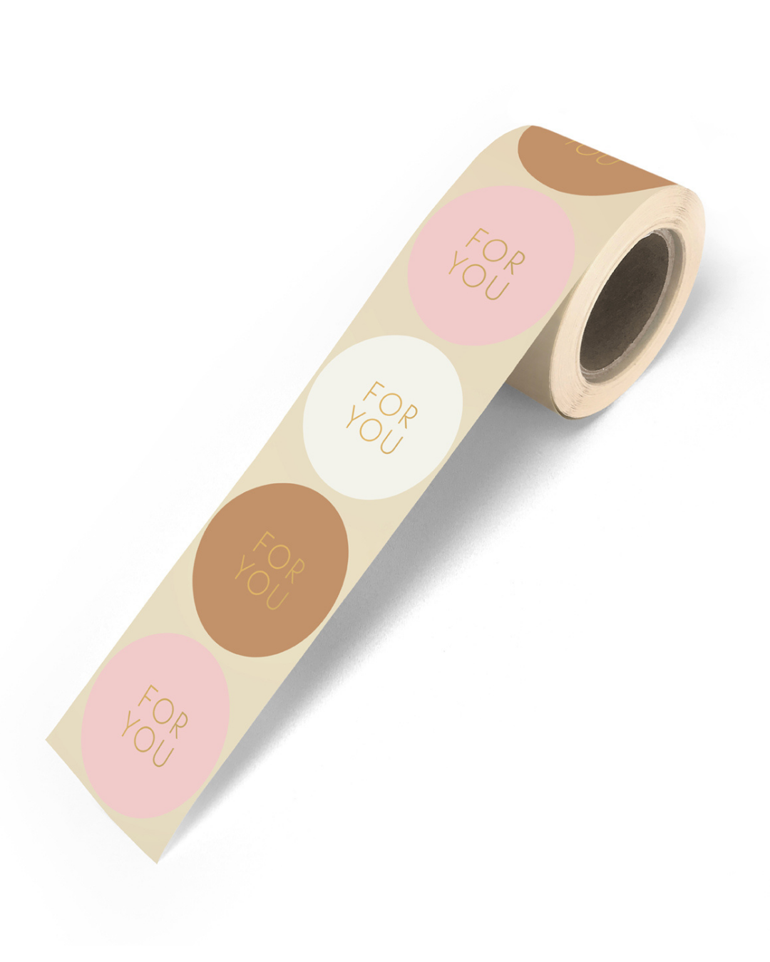 Stickers ''For You'' - wit-bruin-roze || 9 stuks