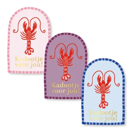 Stickers ''Kreeft - kadootje voor jou'' || 9 stuks