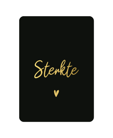 Kaart + kraft envelop || Sterkte - donkergroen (goudfolie)