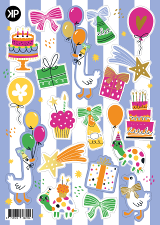Stickervel (A5) - Party Animals