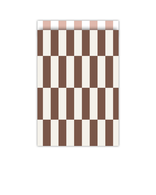 4 cadeauzakjes ''Warm Lines Brown'' || 17x25cm