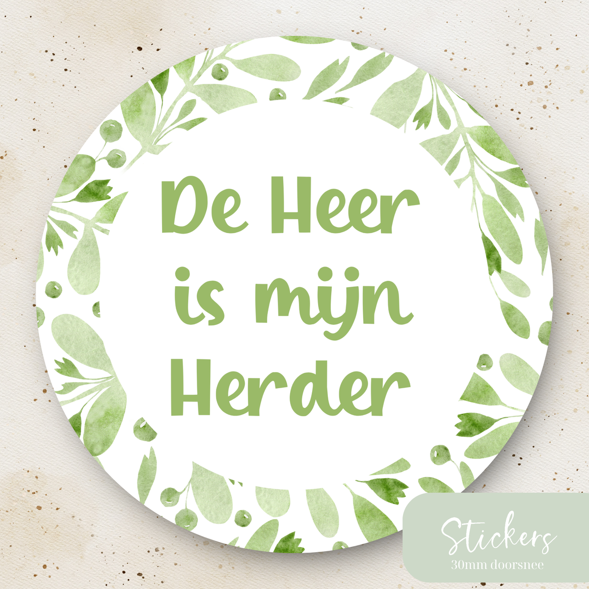 Stickers ''de Heer is mijn Herder'' || 12 stuks || 30mm