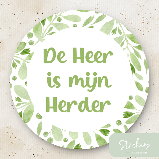 Stickers ''de Heer is mijn Herder'' || 12 stuks || 30mm