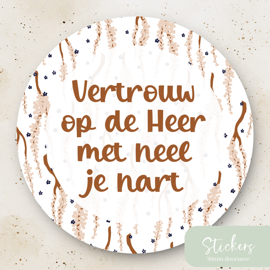 Stickers ''Vertrouw op de Heer'' || 12 stuks || 30mm