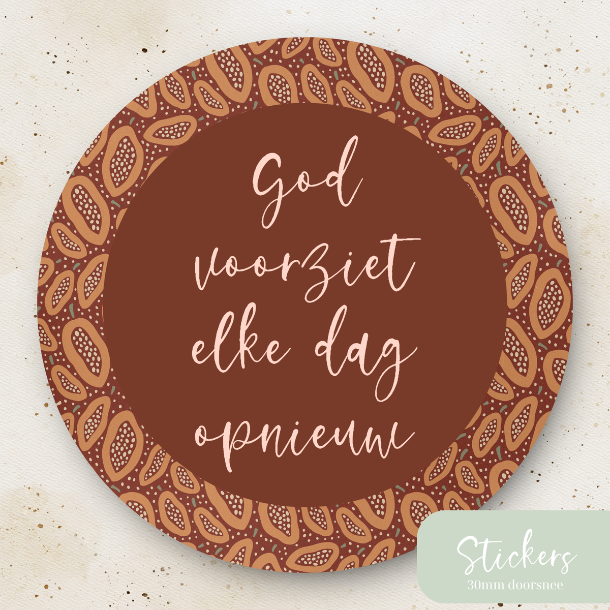 Stickers ''God voorziet elke dag opnieuw'' || 12 stuks || 30mm