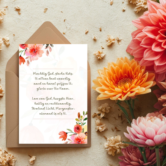 Kaart + kraft envelop || Machtig God, sterke Rots