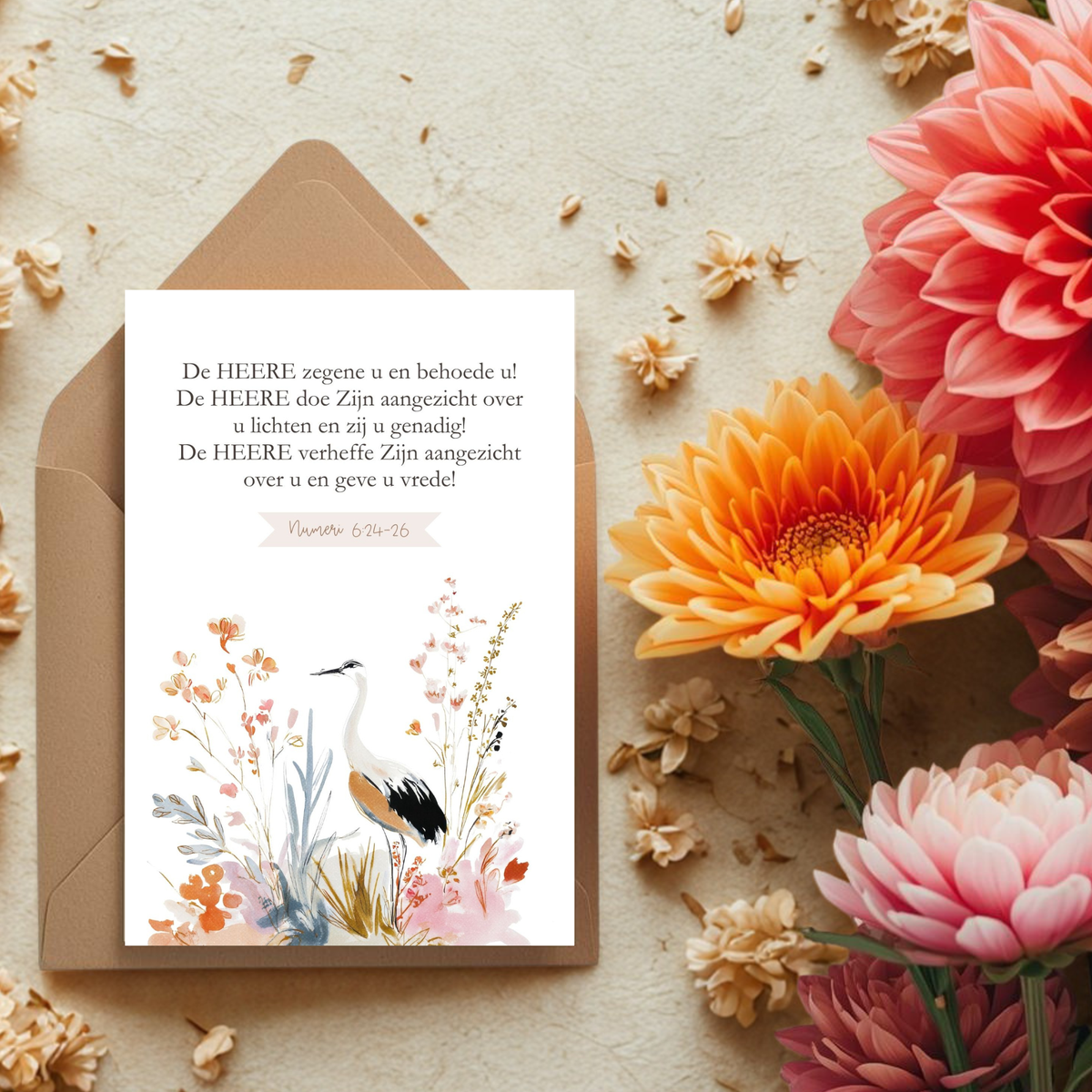 Kaart + kraft envelop || Numeri 6 > zegen