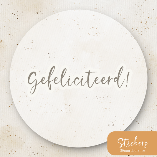 Stickers ''Gefeliciteerd, licht'' || 9 stuks || 50mm