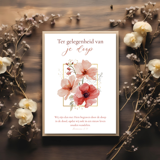 Kaart + kraft envelop || doop || Romeinen 6 - begraven met Hem