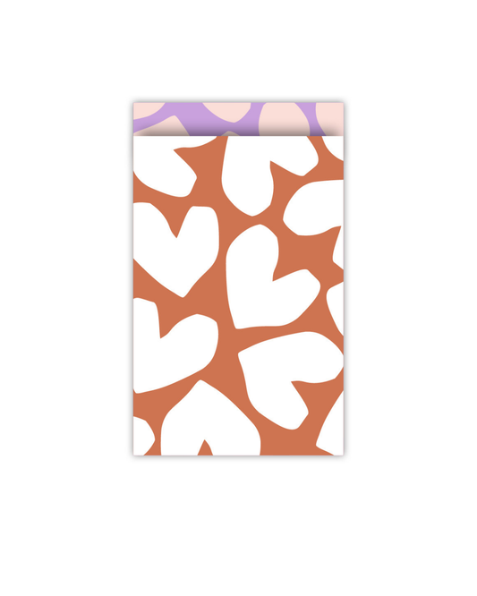 4 cadeauzakjes ''Rusty Hearts'' || 12x19cm