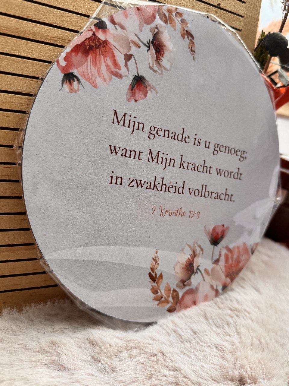 Muurcirkel aluminium 20cm | Christelijke teksten | 3 keuzes