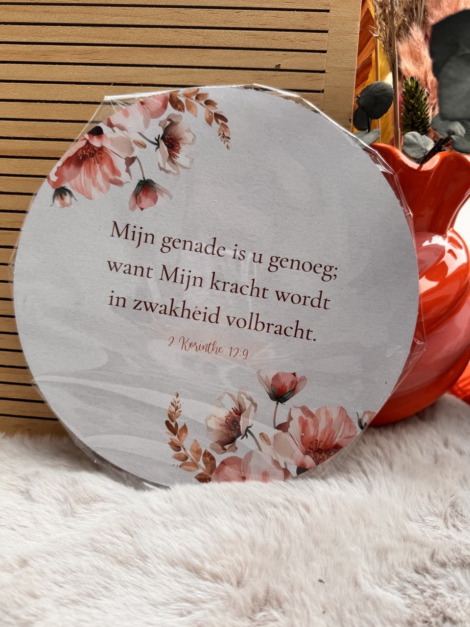 Muurcirkel aluminium 20cm | Christelijke teksten | 3 keuzes