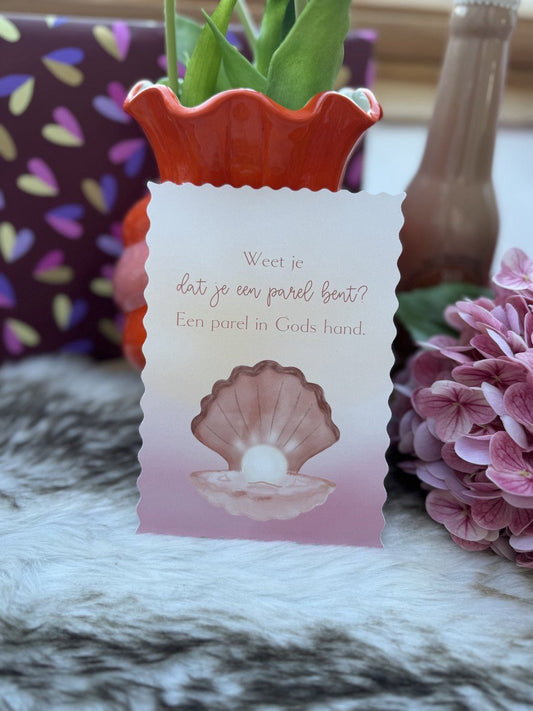 Kaart + kraft envelop || Parel in Gods hand