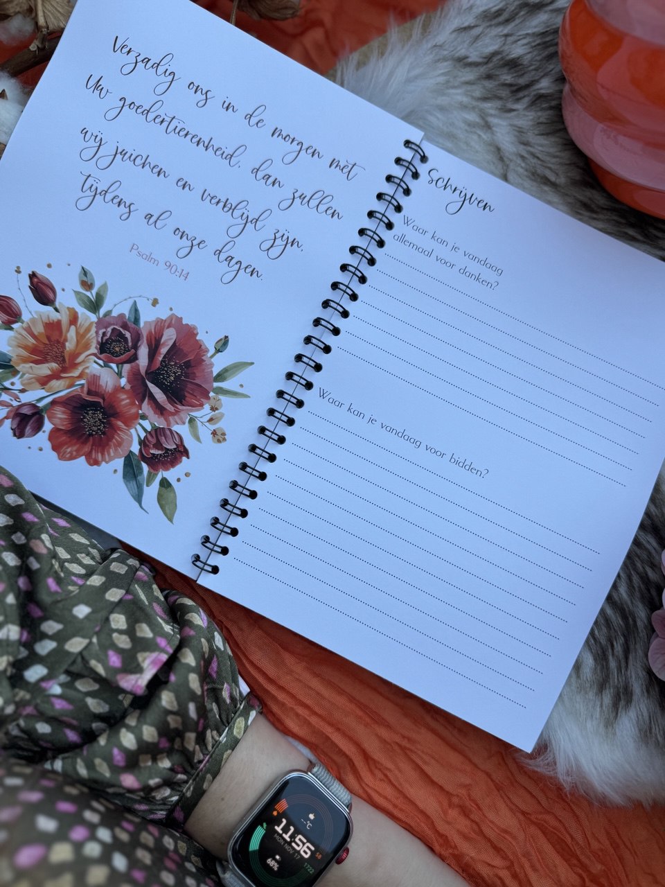 Stille Tijd boekje A5 | Bijbelstudie met bemoediging en bloemenillustraties