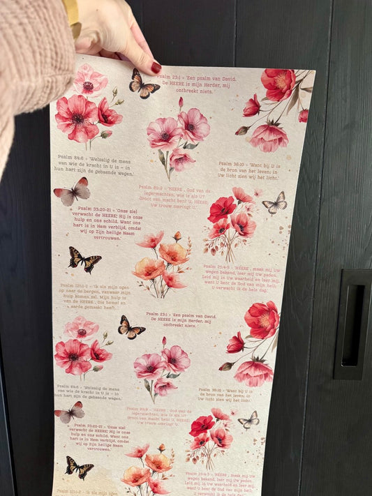 Christelijk inpakpapier met Psalmen | 30 × 70 cm