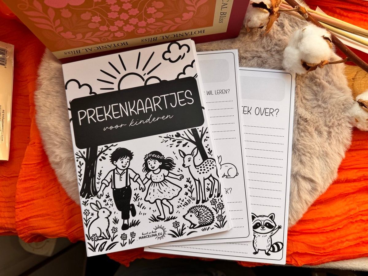 Prekenkaartjes voor kinderen || A5 formaat, stevig papier