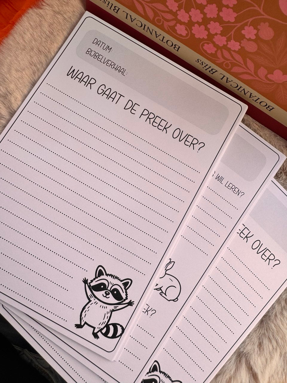 Prekenkaartjes voor kinderen || A5 formaat, stevig papier