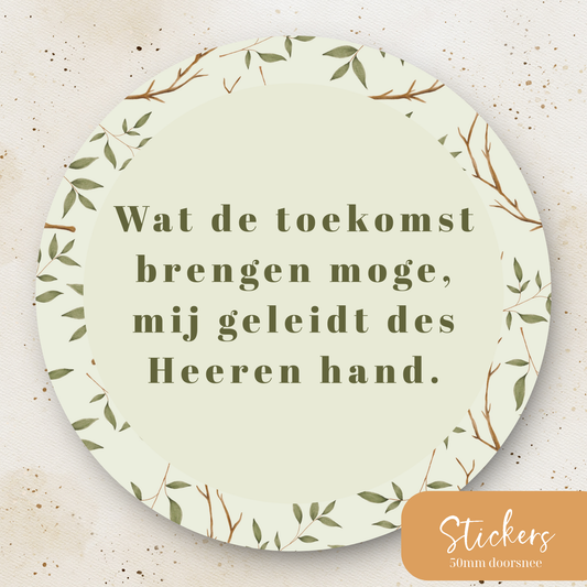 Stickers ''Wat de toekomst brengen moge'' || 9 stuks || 50mm