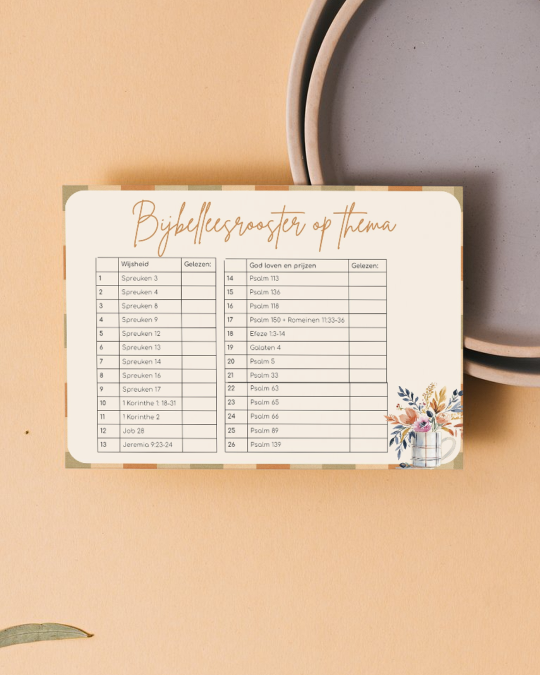 Bijbelleesrooster op thema – gratis download