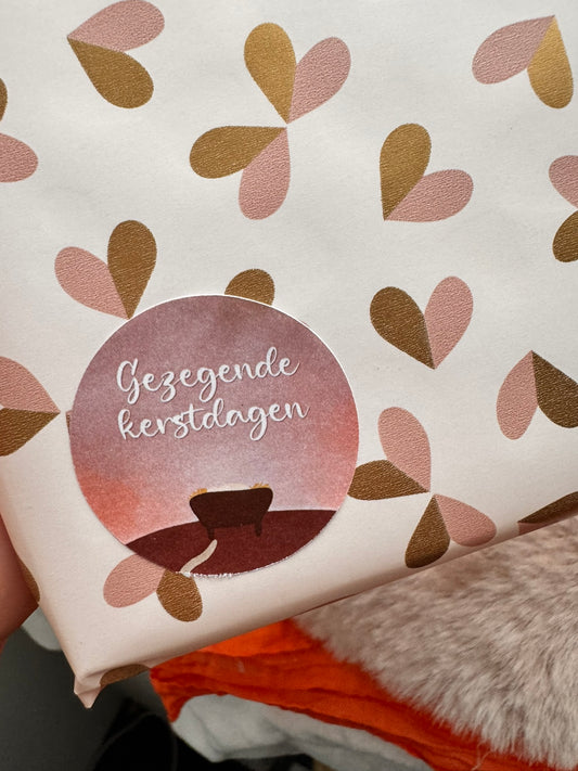 Stickers ''Gezegende kerstdagen (kribbe)'' || 6 stuks || 40mm