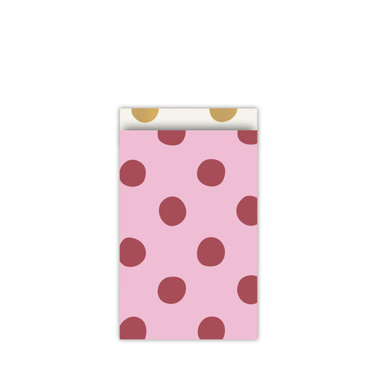 4 cadeauzakjes ''Pretty Polkadot Pink'' || 12x19cm