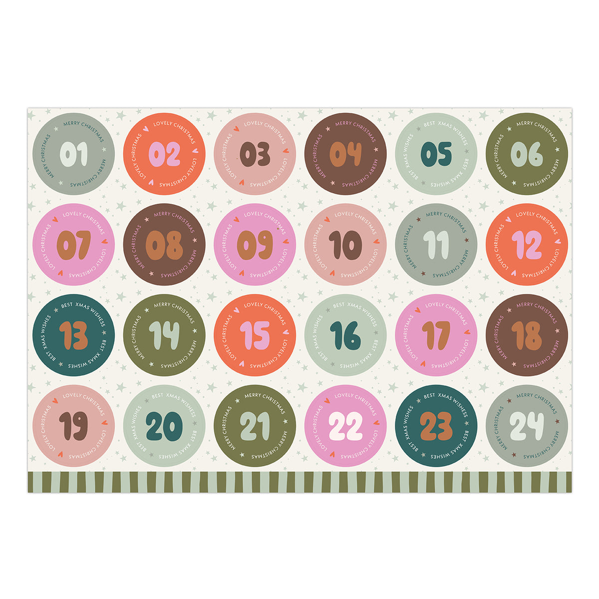 Stickervel (A4) - Kerst 2026 cijfers