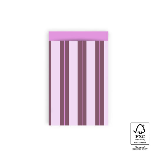 4 cadeauzakjes ''Purple lines'' || 12x19cm