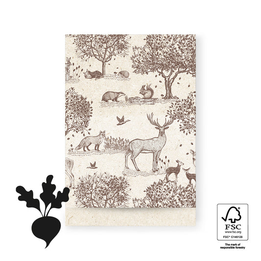 4 cadeauzakjes ''Forest Animals'' || 17x25cm