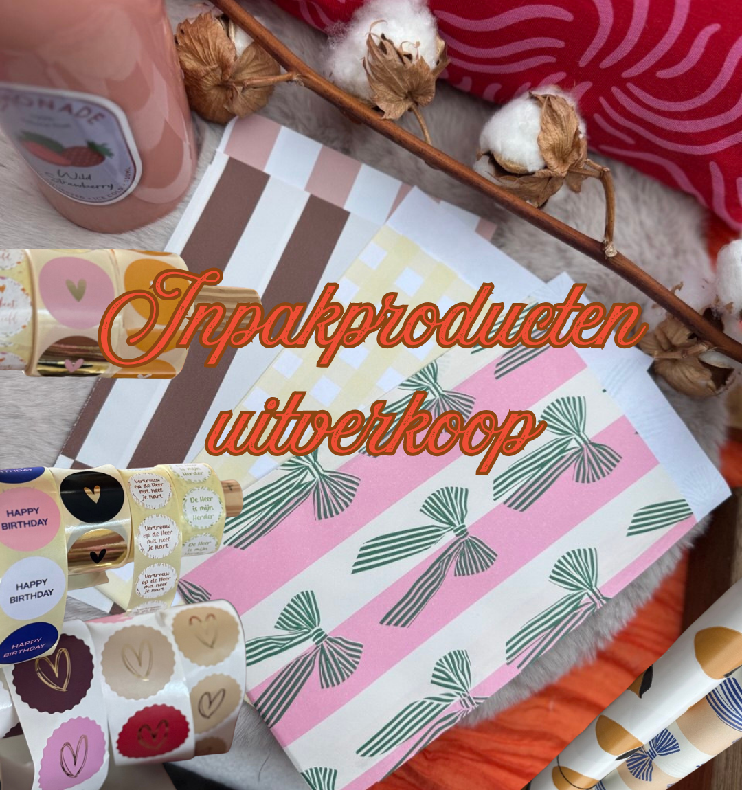 Diverse inpakproducten in de uitverkoop
