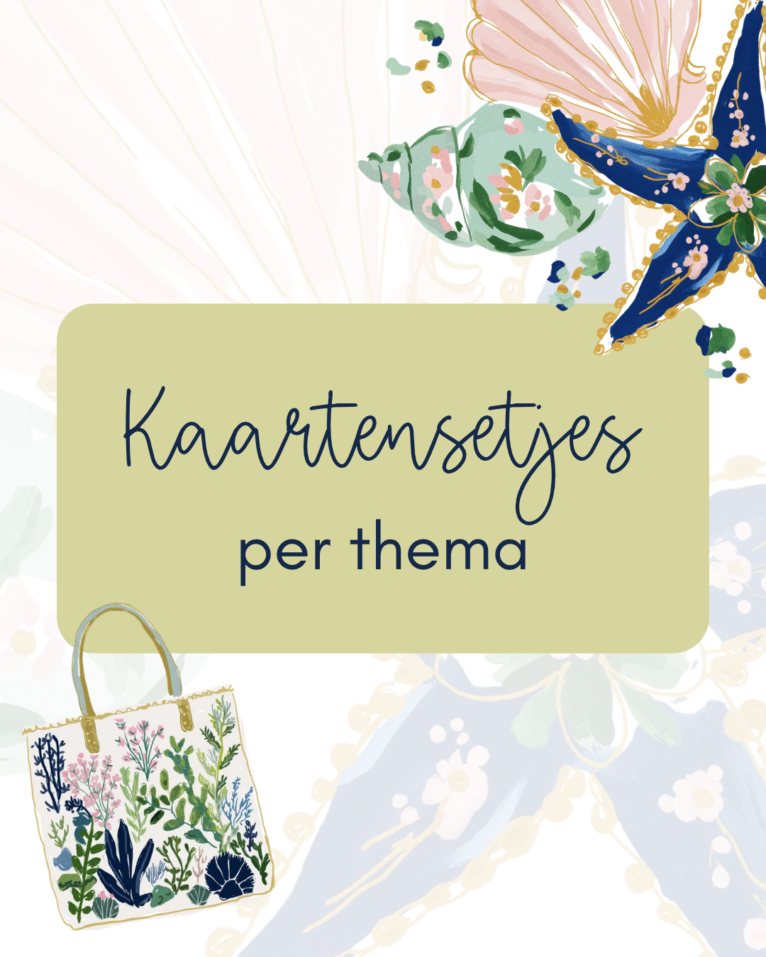 Setjes kaarten per thema