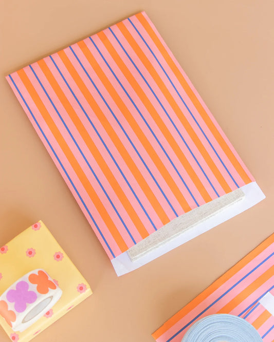4 cadeauzakjes ''Stripe Away'' || 12x19cm